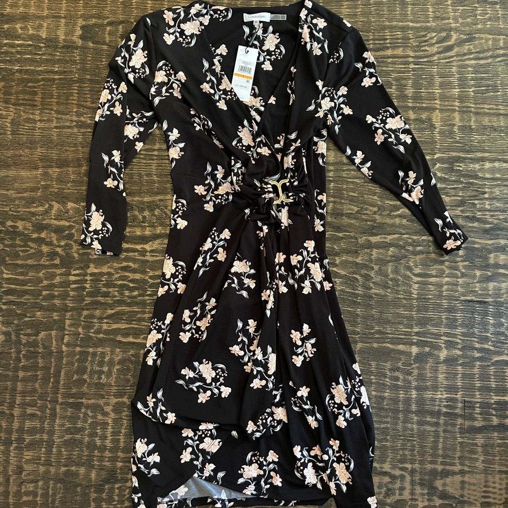 Calvin Klein Floral Wrap Dress